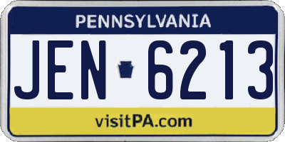 PA license plate JEN6213