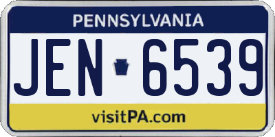 PA license plate JEN6539