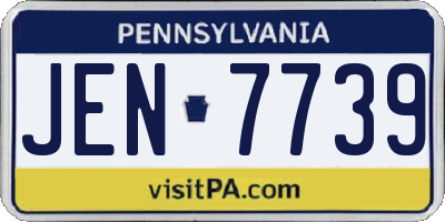 PA license plate JEN7739