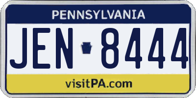 PA license plate JEN8444