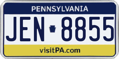 PA license plate JEN8855