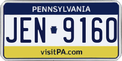 PA license plate JEN9160