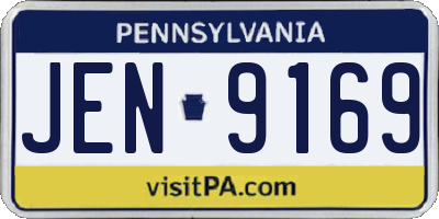 PA license plate JEN9169