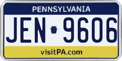 PA license plate JEN9606