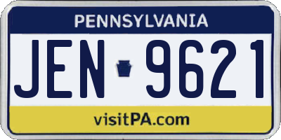 PA license plate JEN9621