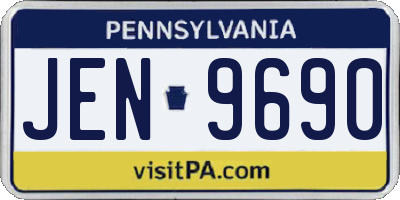 PA license plate JEN9690