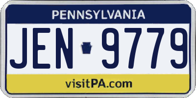 PA license plate JEN9779