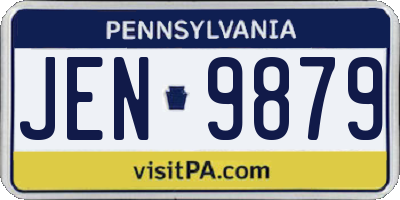 PA license plate JEN9879