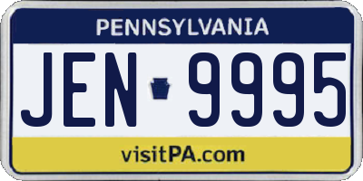 PA license plate JEN9995