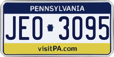 PA license plate JEO3095