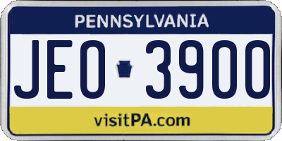 PA license plate JEO3900
