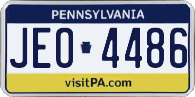 PA license plate JEO4486