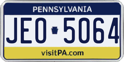 PA license plate JEO5064