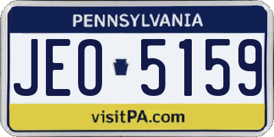 PA license plate JEO5159
