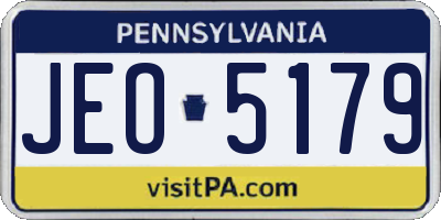 PA license plate JEO5179