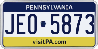 PA license plate JEO5873