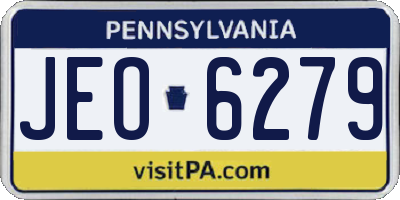 PA license plate JEO6279