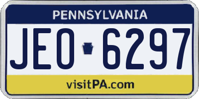 PA license plate JEO6297