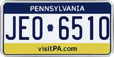 PA license plate JEO6510