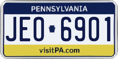 PA license plate JEO6901