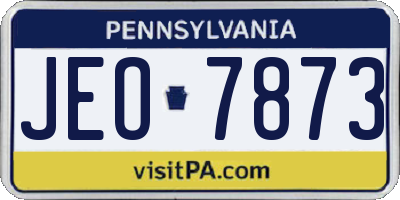 PA license plate JEO7873