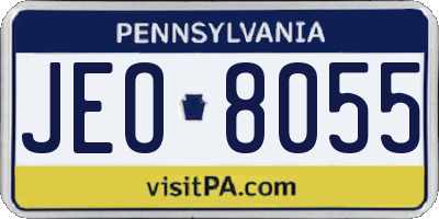 PA license plate JEO8055