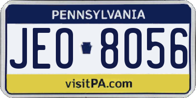 PA license plate JEO8056