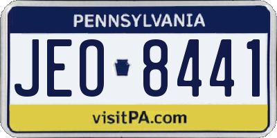 PA license plate JEO8441