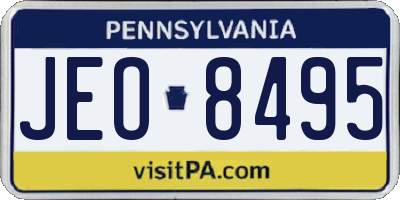 PA license plate JEO8495