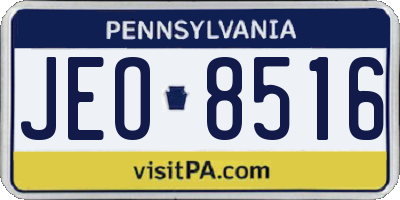 PA license plate JEO8516