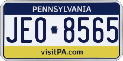 PA license plate JEO8565