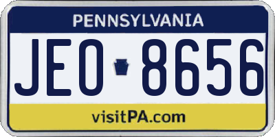 PA license plate JEO8656