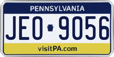 PA license plate JEO9056