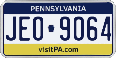 PA license plate JEO9064