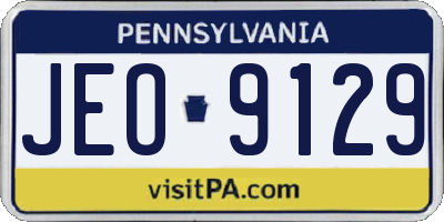 PA license plate JEO9129