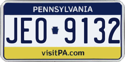 PA license plate JEO9132