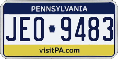 PA license plate JEO9483