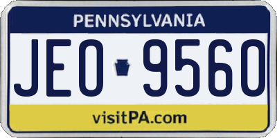PA license plate JEO9560