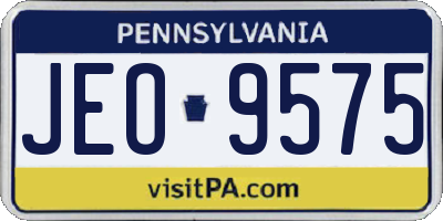PA license plate JEO9575