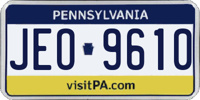 PA license plate JEO9610
