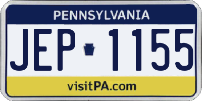 PA license plate JEP1155