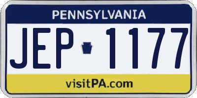 PA license plate JEP1177