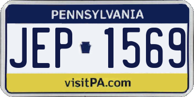 PA license plate JEP1569