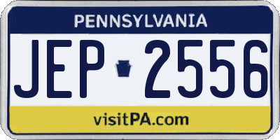 PA license plate JEP2556