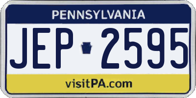 PA license plate JEP2595
