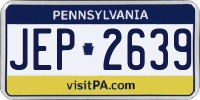 PA license plate JEP2639