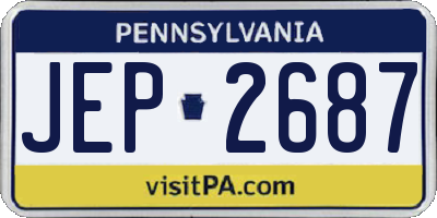 PA license plate JEP2687