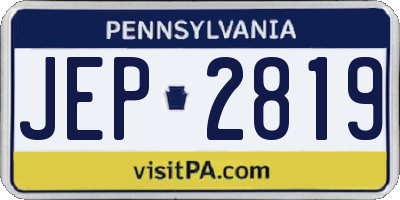 PA license plate JEP2819
