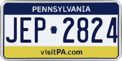 PA license plate JEP2824