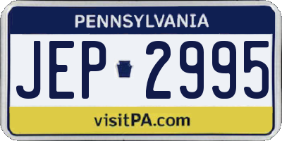 PA license plate JEP2995